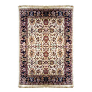 Alfombra india anudada a mano única en su tipo, de 8'9 x 5'11 - Product Image 1