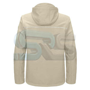 Veste Softshell imperméable de couleur unie de haute qualité pour hommes avec tissu respirant coupe-vent Style d'aventure en plein air - Product Image 5