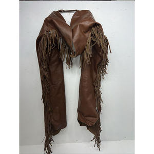 Chaps de sport de luxe ajustables et respirants avec broderie à franges, coupe classique, cuir véritable, personnalisable pour homme - Product Image 5