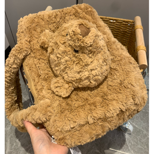 Mochila y Bolso de Mano de Peluche Jellycat Barcelona Bear para Niños de 2 a 14 Años, Algodón Súper Suave con Adorable Muñeco de Peluche - Fiesta - Product Image 3