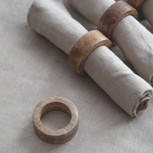 Usine directe en gros bois ronds de serviette ou support accessoires de cuisine rond de serviette pour mariage de luxe fête de noël - Product Image 3