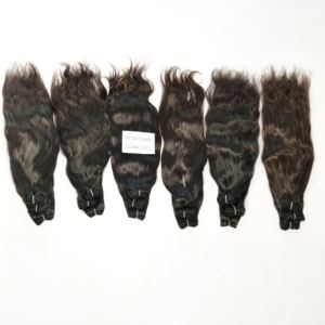 Extensiones de cabello humano indio alineado con cutícula virgen natural sin procesar paquetes de ondas profundas sueltas de 8 pulgadas estiradas 8 pulgadas - Product Image 3