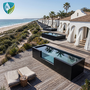 <span class=keywords><strong>Piscine</strong></span> hors sol en fibre de verre sur mesure avec fenêtre en verre pour jardin, villa, complexe hôtelier - Vente en gros - Product Image 5