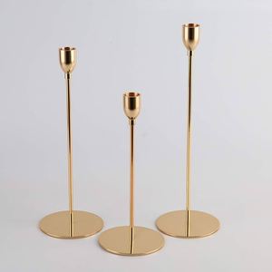 Bougeoir de haute qualité bougeoir romantique pour les paramètres de table de mariage élégant bougeoir en métal doré pour les décors à la maison - Product Image 5