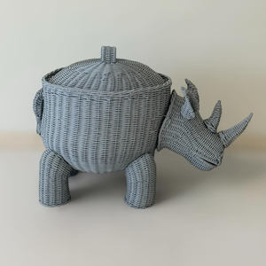 Cesta decorativa para bebés y niños, cesta de almacenamiento de ratán tejida a mano, cestas con forma de animales, cestas infantiles. - Product Image 4