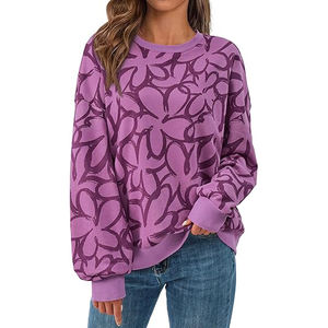 Sweat-shirt pour femme décontracté confortable à capuche tendance coupe ample léger style streetwear vintage lavé - Product Image 2