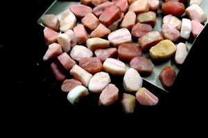 ชุดอัญมณีโอปอลไม่ขัดสี14-16มม. อัญมณีโอปอลสีชมพูธรรมชาติแบบหลวมสำหรับการทำเครื่องประดับ10ชิ้น - Product Image 2