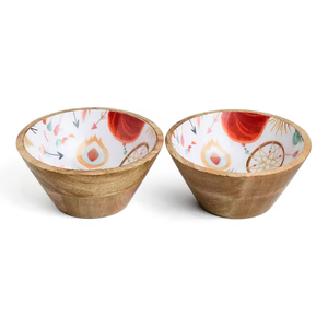 ชุดชามขนม2ชิ้นชามไม้ทรงกลมดีไซน์แฟนซีความต้องการมากที่สุด - Product Image 1