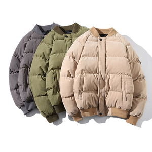 ¡Novedad de 2025! Chaquetas acolchadas con cuello levantado de invierno personalizadas para hombre, diseño de bloque de Color de lona de poliéster y algodón para hombre - Product Image 4