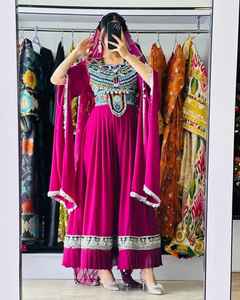 2025เดรสแฟชั่นผู้หญิงสไตล์อัฟกานิสถานคูจิแขนยาวเต็มตัว, เดรสแฟชั่นดีไซน์ใหม่ - Product Image 3