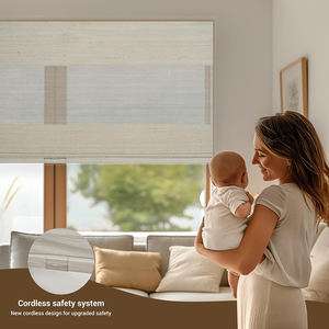 Persianas romanas con filtrado de luz de calidad de <span class=keywords><strong>confianza</strong></span> de fábrica, cortinas romanas de tela de ramio Natural con protección Uv - Product Image 5