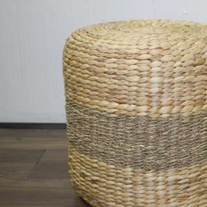 Comehome-Venta al por mayor colores mezclados otomano agua Jacinto PUF taburete bohemio decoración del hogar - Product Image 4