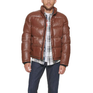 Custom Design Winter Arrival Lightweight Windbreaker Men Outdoor Padded <b>Bubble</b> <b>Coats</b> Puffer Leather Jacket - Product Image 1