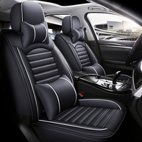 Fundas de Asiento de Coche de Lujo Personalizadas Xiangta, Juego Completo de 13 Piezas, Universales, Impermeables, de Cuero PU Rojo, para Coches Honda y Ford