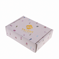 Boîte cadeau personnalisée en carton ondulé, grande, de Noël, gaufrée, avec pelliculage mat, recyclable, empilable, rigide, emballage haut de gamme, carrée, rose