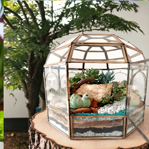 Geometric Dome Glass House Terrariums Ornaments for Succulent Flower <b>Display</b> and <b>Table</b> Decoration at Wholesale and Factory Price - Product Image 1