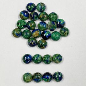 Azurite naturelle 6mm Malachite ronde en forme de dôme Cabochon pierres précieuses de guérison en vrac pour la fabrication de bijoux du fabricant fournisseur - Product Image 4