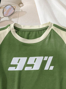 Camisetas básicas para mujer 100% algodón de doble capa con acabado limpio Crop Top transpirable estilo Formal fabricado con tela Batik - Product Image 3