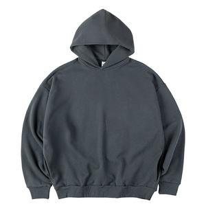High Quality Men Baggy Hoodie <b>Thick</b> <b>Fleece</b> Drop Shoulder Streetwear Design Wholesale - Product Image 2