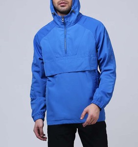 Chaqueta cortavientos de nailon de gran tamaño para hombre con logotipo personalizado - Product Image 5