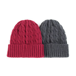 Bonnet coupe-vent pour hommes chapeaux impression de créateur hiver chaud anti-transpiration bonnets de course tissu imperméable automne saison mélange de laine - Product Image 3