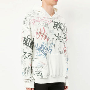 เสื้อมีฮู้ดสำหรับผู้ชายผ้าฝ้ายผสมน้ำหนักปานกลางแบบธรรมดา - Product Image 4