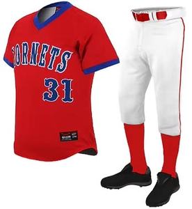 Uniforme de baseball personnalisé de haute qualité en gros, grande taille, respirant, 100% polyester, uniforme d'entraînement - Product Image 4