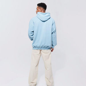 เสื้อฮู้ดผู้ชายโอเวอร์ไซส์ผ้าฝ้ายมีฮู้ดซักแบบวินเทจ - Product Image 3