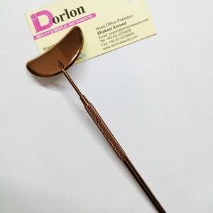 Half <b>Moon</b> Shaped Rose Gold Eyelash <b>Mirror</b> Solid Stainless Steel Customize Label Makeup Lash <b>Mirror</b> for Eyelash Extension - Product Image 1