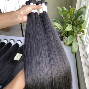 Extension de cheveux humains Remy, cheveux humains, vierges, bruts, non traités, Super Double étirés, en vrac - Product Image 5