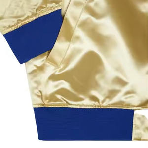 Vente chaude Mode Soie Satin En Gros Varsity Vestes 2024 Logo Personnalisé Hommes Bomber Veste - Product Image 5