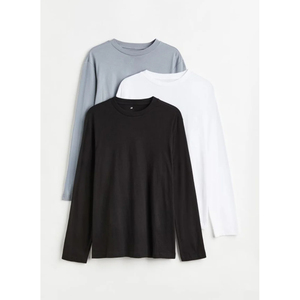 Nueva Llegada Kadia, Camisetas de Manga Larga para Hombre, 100% Algodón Jersey, 180gsm, Talla Grande, Cuello Redondo, Holgadas, Antiarrugas, Venta al Por Mayor - Product Image 1