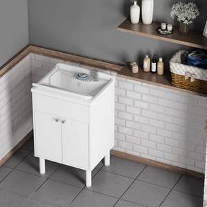 Mueble de Baño con Lavabo de Cerámica para Exterior, 60x50x85 cm, Acabado Pintado Oscuro - Product Image 2