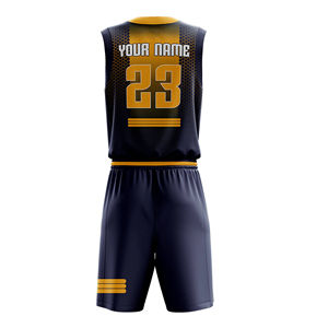 Ensembles de maillots de basket-ball à impression numérique avec logo personnalisé, 100% polyester, séchage rapide, ensemble de shorts de formation - Product Image 2