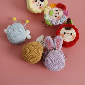 <b>Cute</b> Cartoon Doll Design Hand-Knitted Pure Cotton Coin <b>Purse</b> Wallet Fashionable Accessories - Product Image 5