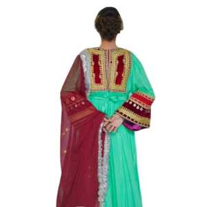 Traditional Heavy Dresses for Women in Wholesale Rate New Arrival Afghani CHARMA in <b>Black</b> and Silver Color <b>Top</b> Selling Dresses - Product Image 6