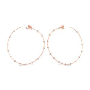 REYES High Quality CVD HPHT Lab Grown Diamond Hoop Earrings in 925 Sterling Silver IGI Certified Fine Jewelry For Women - Product Image 5