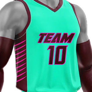 ชุดเสื้อบาสเก็ตบอลคอวีคุณภาพสูงชุดทีมพิมพ์ลายปากีสถานพิมพ์ซับลิเมชันระดับพรีเมียมพร้อมกางเกง - Product Image 2