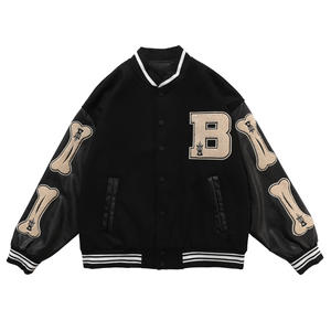 Vestes de baseball varsity sur mesure en gros, taille plus, lettres brodées, style vintage, université, veste varsity sur mesure - Product Image 3