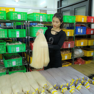 Extensiones de cabello vietnamita de onda natural personalizadas de la mejor calidad, cabello humano Rubio alineado con cutícula, envío a granel a todo el mundo - Product Image 2