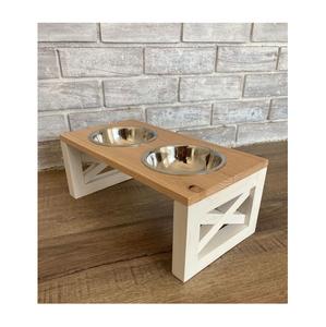 Gamelle pour chien en métal de qualité professionnelle avec support surélevé réglable en hauteur pour les chenils et les maisons avec plusieurs animaux - Product Image 1