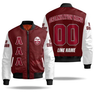 Customized Chapter Stitched Personalized KA|PSI Bomber <b>Jacket</b> High Quality Fraternity <b>Jacket</b> - Product Image 2