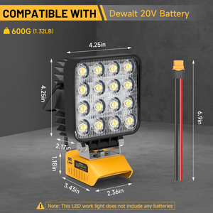<span class=keywords><strong>Lampe</strong></span> de travail LED 48W à bas prix compatible avec les batteries <span class=keywords><strong>Dewalt</strong></span> <span class=keywords><strong>18V</strong></span> 20V <span class=keywords><strong>Lampe</strong></span> de travail <span class=keywords><strong>18V</strong></span> 20V <span class=keywords><strong>Lampe</strong></span> de travail LED <span class=keywords><strong>Lampe</strong></span> à batterie - Product Image 2