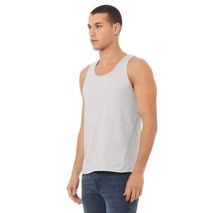 Bella toile UNISEXE JERSEY argent réservoir personnalisé Muscle entraînement Gym athlétique hommes respirant débardeurs gilets - Product Image 2