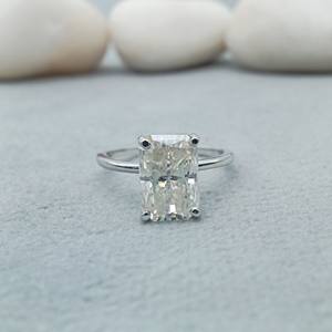 Bague de fiançailles classique pour femme 2ct Asscher Cut VVS Lab Grown 14k/18k Gold GIA/IGI Certified Fine Jewelry - Product Image 1