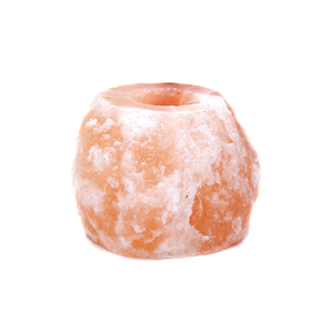 Vela de sal rosa de hierro forjado de doble forma y soporte de luz de té artesanías naturales para decoración de Spa relajación piramidal y votiva del Himalaya - Product Image 5