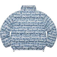 Prêt à expédier coupe ample partout dip dye dégradé imprimé hommes hiver chaud doudoune