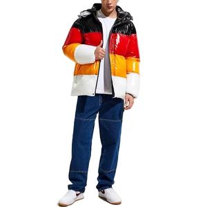Veste d'hiver matelassée en toile personnalisée pour homme de haute qualité 2026 avec col montant et logo frontal - Product Image 2