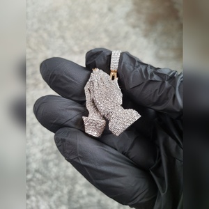 Colgante de VVS2 de corte redondo de diamante cultivado en laboratorio de plata 925 de alta calidad CP001 S L joyería clásica de aniversario de boda para mujer - Product Image 3