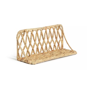 ชั้นวางของติดผนังหวายสีขาวตกแต่งบ้านสั่งทำได้จากโรงงานโดยตรง ผู้ค้าส่งชั้นวางของติดผนังหวาย ชั้นวางของแขวน - Product Image 6